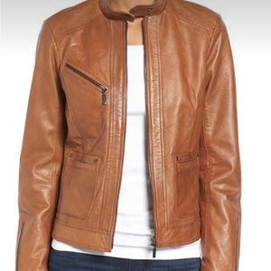 Bernardo Kirwin Genuine Leather Moto Jacket